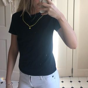 SMALL WOMENS CUSTOM MADE BLACK T SHIRT